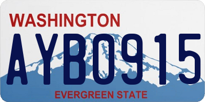 WA license plate AYB0915