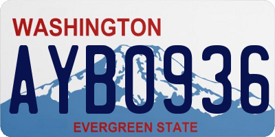 WA license plate AYB0936