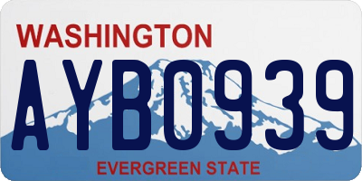 WA license plate AYB0939