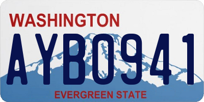 WA license plate AYB0941