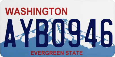 WA license plate AYB0946