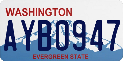 WA license plate AYB0947
