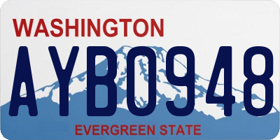 WA license plate AYB0948