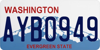 WA license plate AYB0949