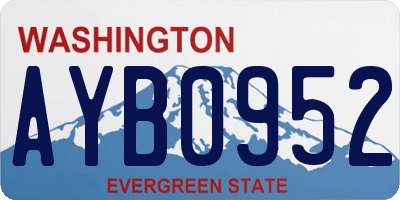 WA license plate AYB0952