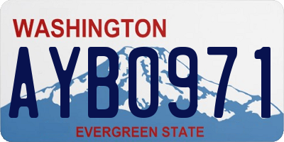 WA license plate AYB0971