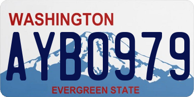 WA license plate AYB0979