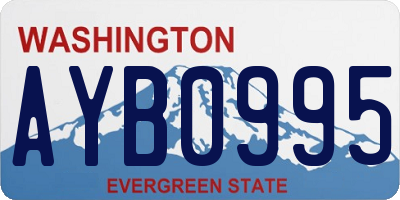 WA license plate AYB0995