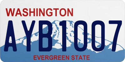 WA license plate AYB1007