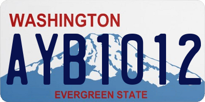 WA license plate AYB1012