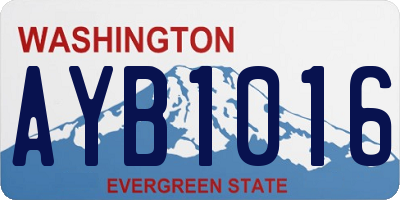 WA license plate AYB1016
