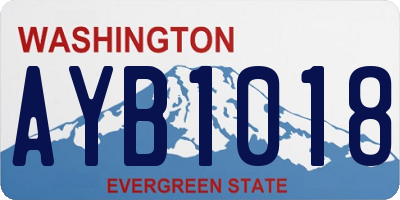 WA license plate AYB1018
