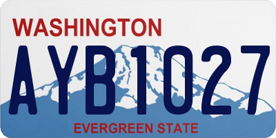 WA license plate AYB1027