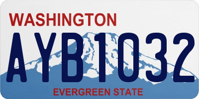 WA license plate AYB1032