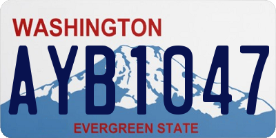 WA license plate AYB1047