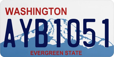 WA license plate AYB1051