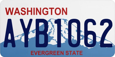 WA license plate AYB1062