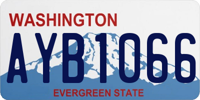 WA license plate AYB1066