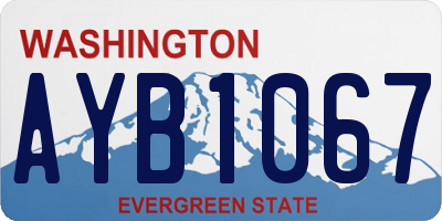 WA license plate AYB1067