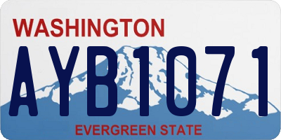 WA license plate AYB1071