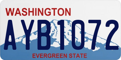 WA license plate AYB1072