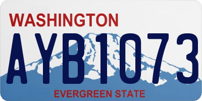 WA license plate AYB1073