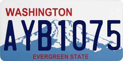 WA license plate AYB1075