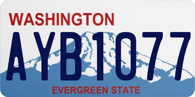 WA license plate AYB1077