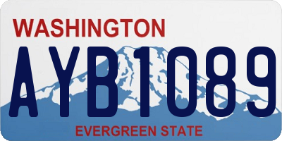 WA license plate AYB1089