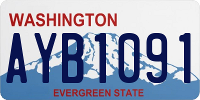 WA license plate AYB1091