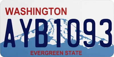 WA license plate AYB1093