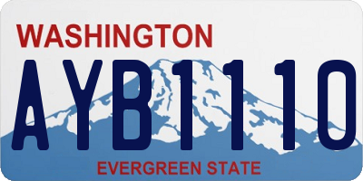 WA license plate AYB1110