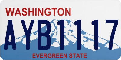 WA license plate AYB1117