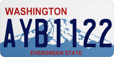 WA license plate AYB1122