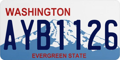 WA license plate AYB1126
