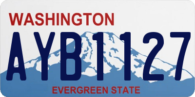 WA license plate AYB1127