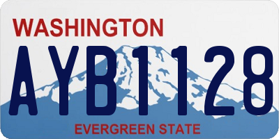 WA license plate AYB1128