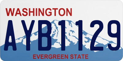 WA license plate AYB1129
