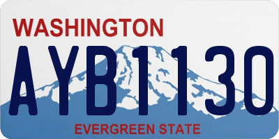 WA license plate AYB1130