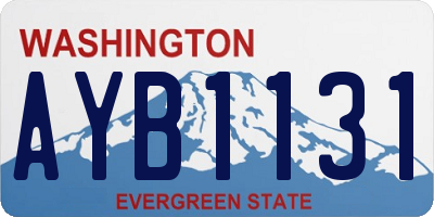 WA license plate AYB1131