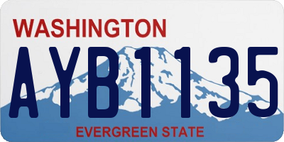 WA license plate AYB1135