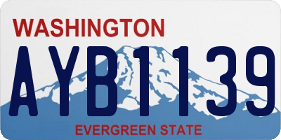 WA license plate AYB1139