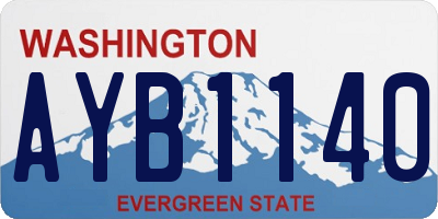 WA license plate AYB1140
