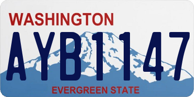 WA license plate AYB1147