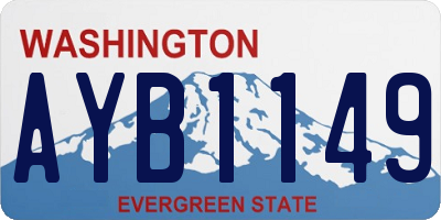 WA license plate AYB1149