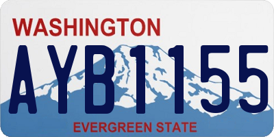 WA license plate AYB1155