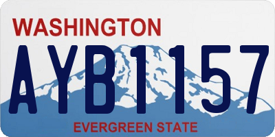 WA license plate AYB1157