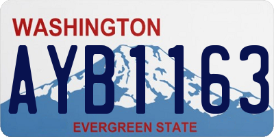 WA license plate AYB1163