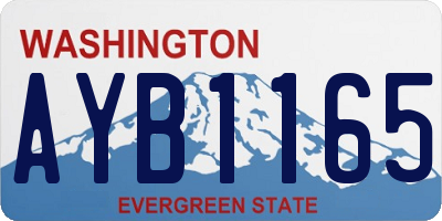 WA license plate AYB1165