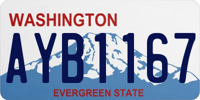 WA license plate AYB1167